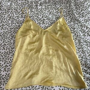 Aritzia Wilfred yellow satin tank/camisole